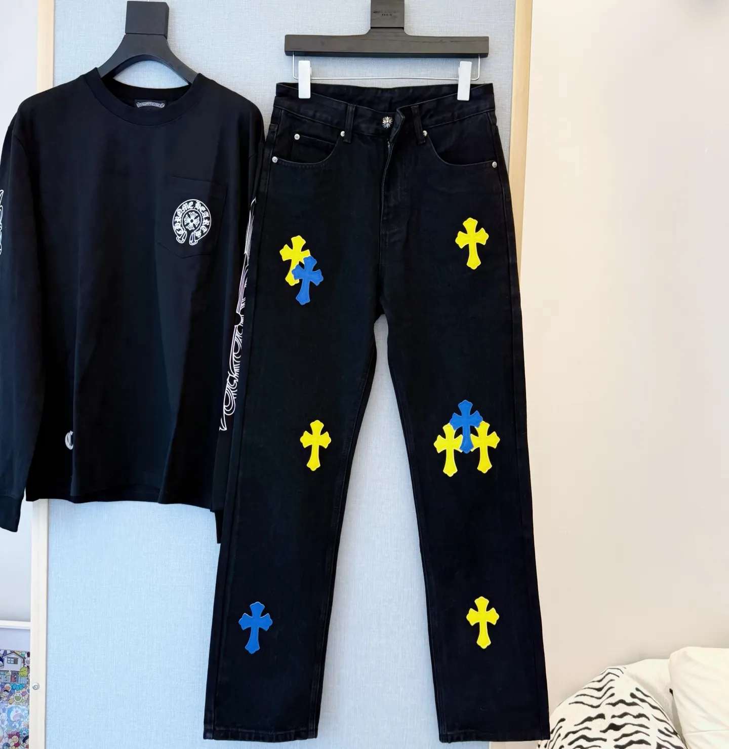 P280 Style number: D409 Chrome Hearts New York limited Sanskrit cross jeans Size# 28 30 32 34